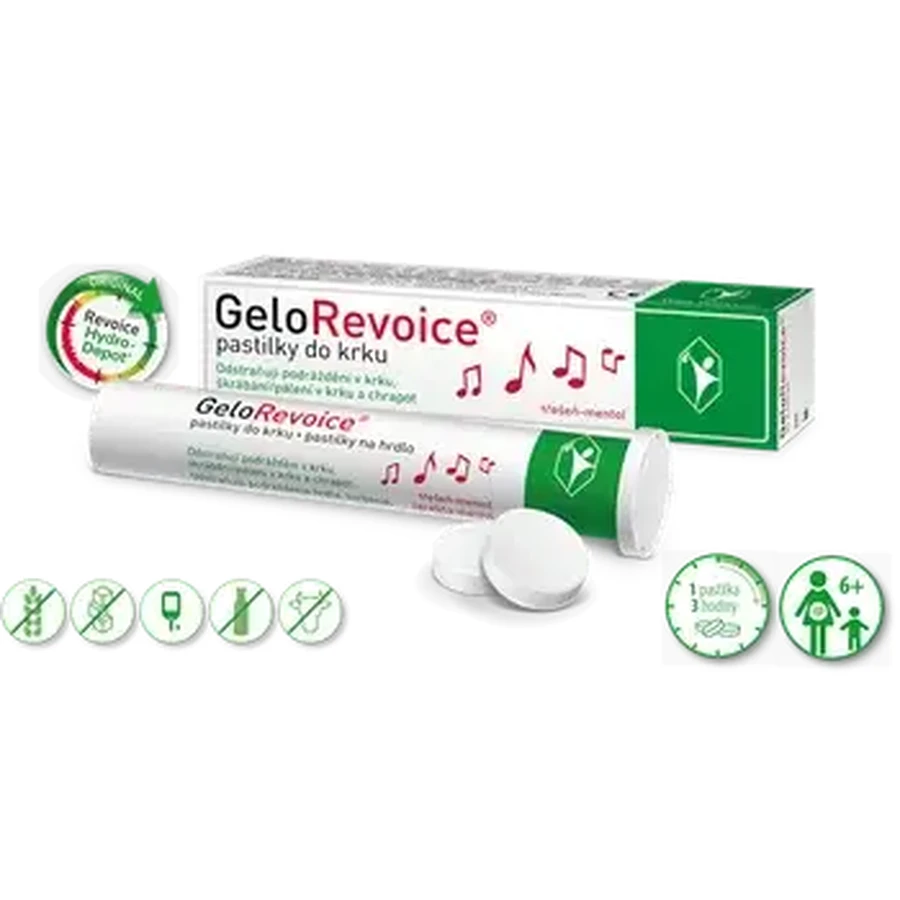 GeloRevoice pastilles pour la gorge cerise menthol 20 pièces