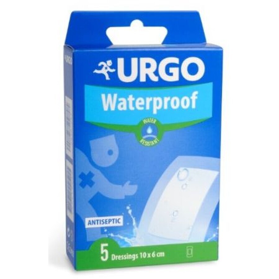 Comprar Urgo Parche impermeable antiséptico, impermeable, transparente, 10 x 6 cm 5 uds. Urgo Parche impermeable antiséptico, impermeable, transparente, 10 x 6 cm 5 uds.