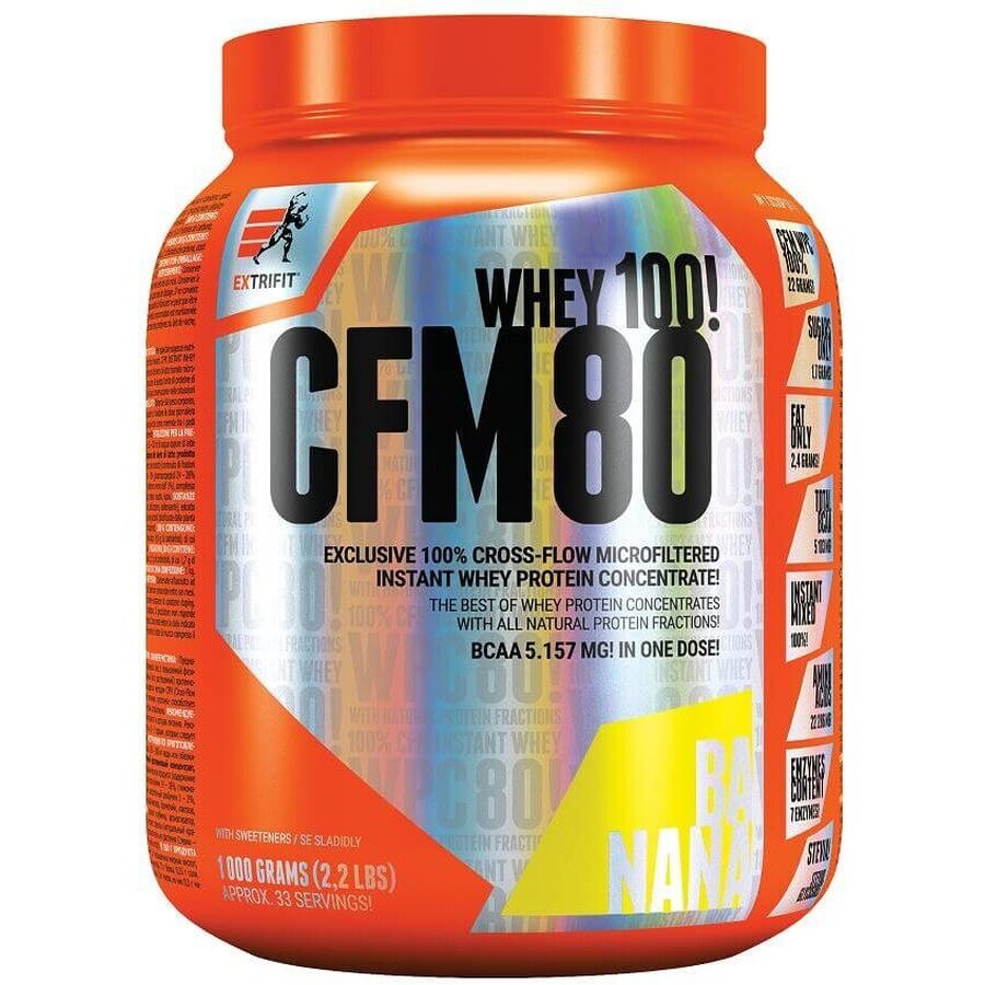 Extrifit CFM Instant Whey 80 plátano 1000 g