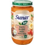 Sunar Spaghete organice, sos bolognez, carne de vită 12m+, 235 g