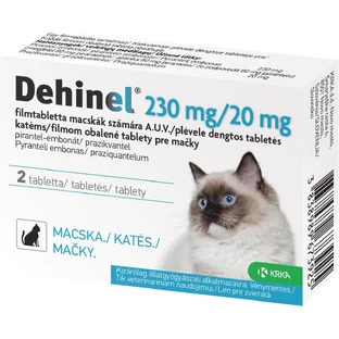 Dehinel 230 mg/20 mg voor katten tabletten 2 tabletten