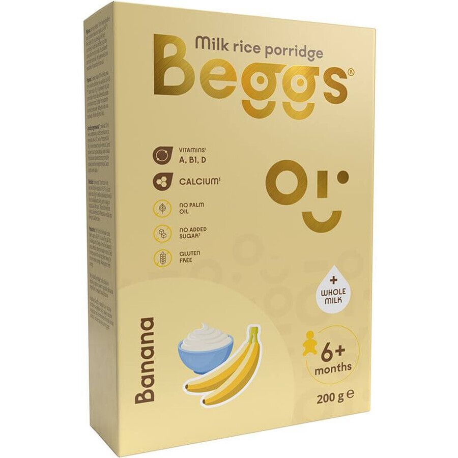 Beggs Porridge di latte di riso Porridge di banana 200 g