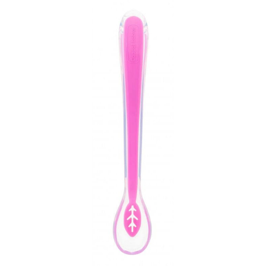 Canpol pour enfants Cuillère en silicone rose