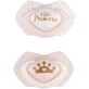 Canpol bebés Set de chupetes simétricos de silicona ROYAL BABY rosa 6-18m 2 piezas