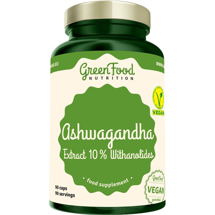 GreenFood Nutrition Ashwagandha Extrakt 10% Withanolide 90 Kapseln