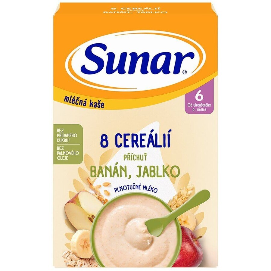 Sunar porridge with 8 cereals banana, apple 210 g