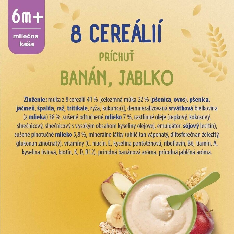 Sunar porridge with 8 cereals banana, apple 210 g