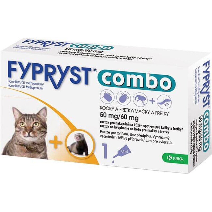 Fypryst Combo 50 mg/60 mg Soluzione per applicazione cutanea per gatti e furetti 0,5 ml