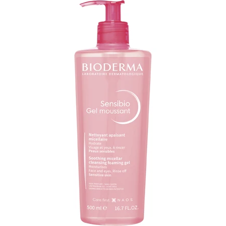 Bioderma Sensibio Milde en verzachtende schuimende reinigingsgel voor de gevoelige huid 500 ml