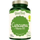 GreenFood Nutrition Kurkuma + Vitamine D3 90 capsules