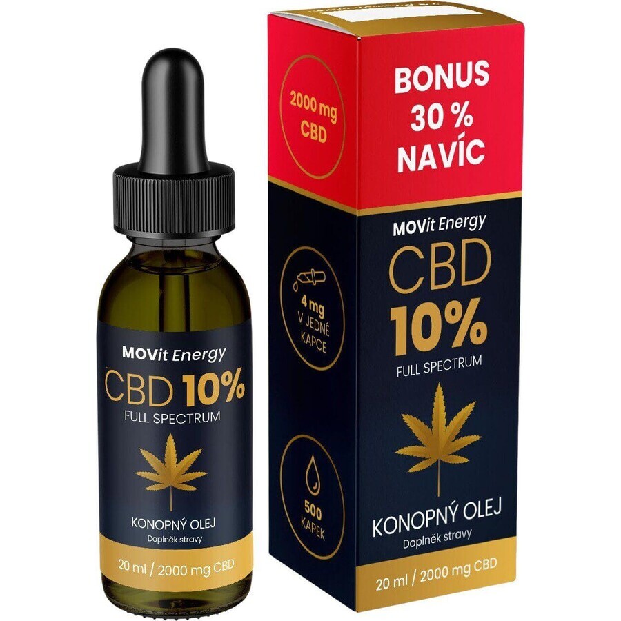 Movit Energy CBD 10% olio di canapa a spettro completo 20 ml
