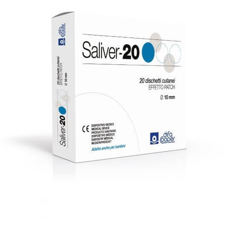 Salivex Saliver - 20 cerotti per verruche all'acido salicilico Ø 10 mm, 20 pz.