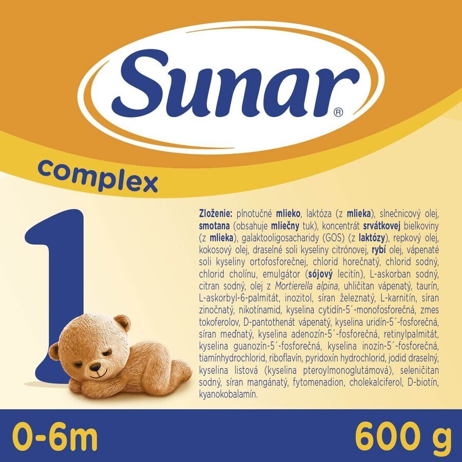 Sunar Complex 1 lait maternisé en poudre 600 g