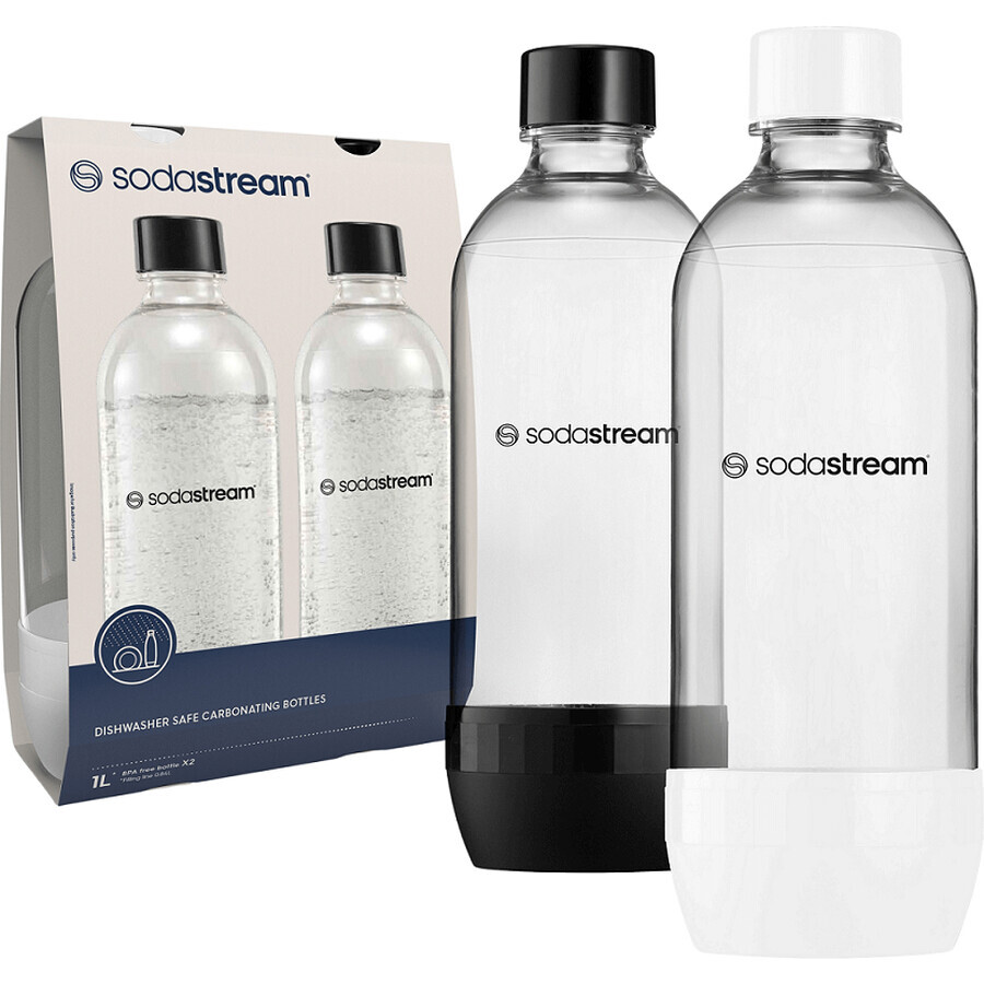 Sodastream Jet Black&White Glas für Geschirrspüler 2 Stück