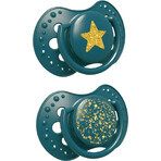 LOVI Ciuccio in silicone Dynamic Stardust 18m+ - Verde 2 pz. LOVI Ciuccio in silicone Dynamic Stardust 18m+ - Verde 2 pz.
