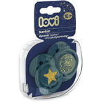 LOVI Ciuccio in silicone Dynamic Stardust 18m+ - Verde 2 pz. LOVI Ciuccio in silicone Dynamic Stardust 18m+ - Verde 2 pz.
