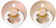 BIBS Colour Naturkautschuk-Schnuller - Gr&#246;&#223;e 3, Blush Night/Vanilla Night 2 St&#252;ck