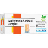 Generica Complejo Multivitamínico y Mineral, 10 comprimidos efervescentes