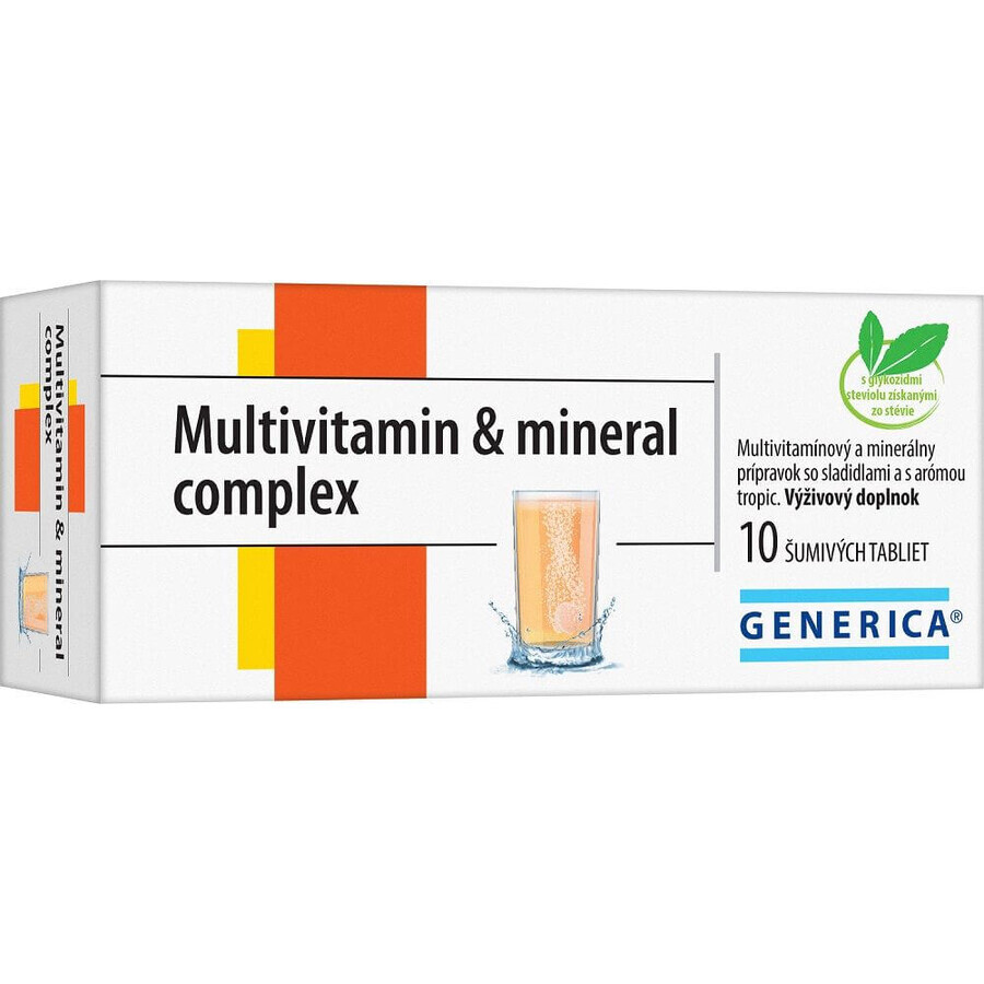 Generica Complesso multivitaminico e minerale, 10 compresse effervescenti
