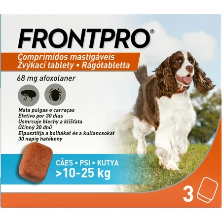 FRONTPRO Antiparasitaire kauwtabletten voor honden (10-25 kg) 3 stuks