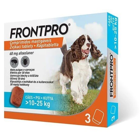 FRONTPRO Antiparasitaire kauwtabletten voor honden (10-25 kg) 3 stuks
