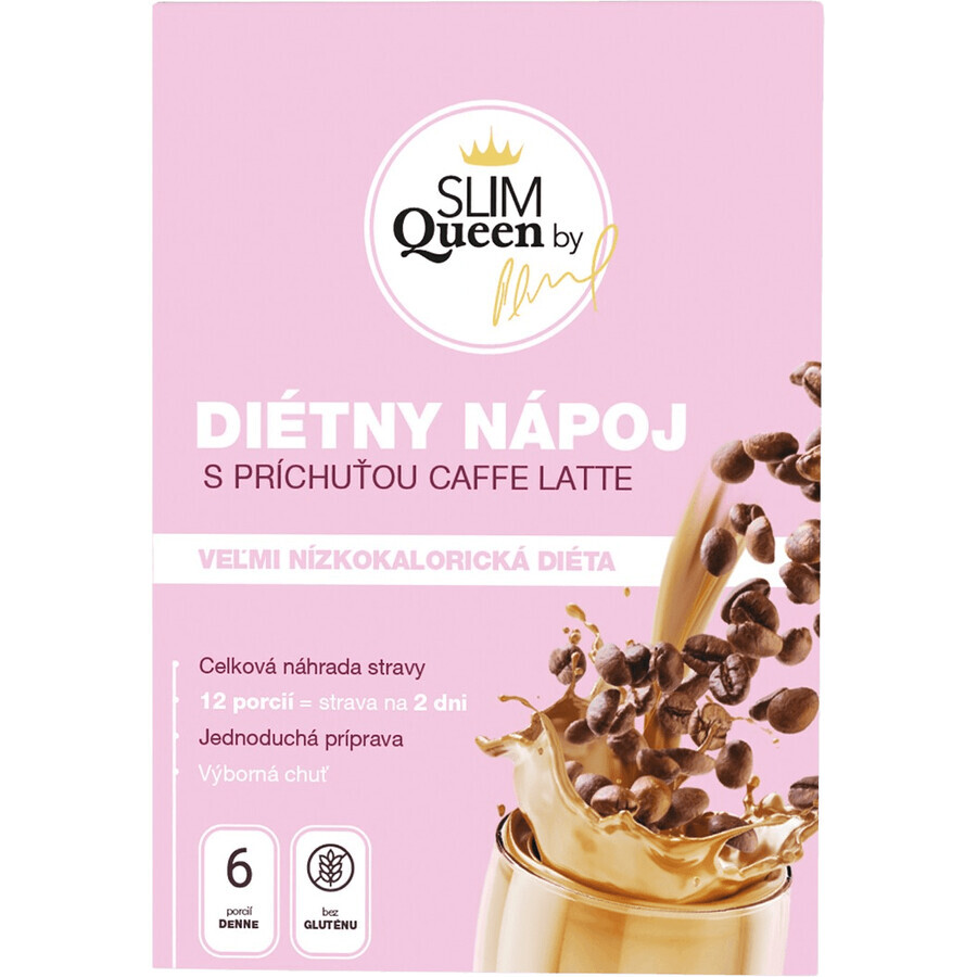 SLIM Queen Boisson diététique, café au lait 12 x 32 g