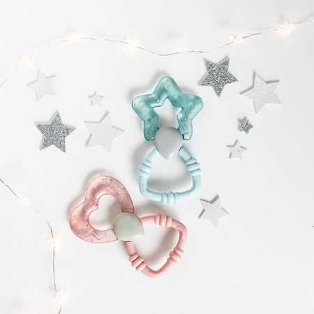 Canpol Baby Canpol verfrissende bijtring met rammelaar Toverstaf blauw