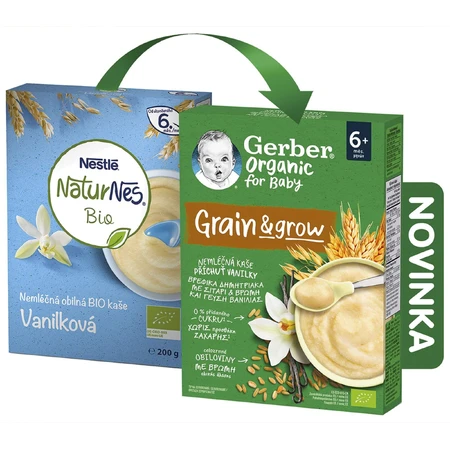 Gerber Biologische zuivelvrije pap met vanillesmaak 200 g