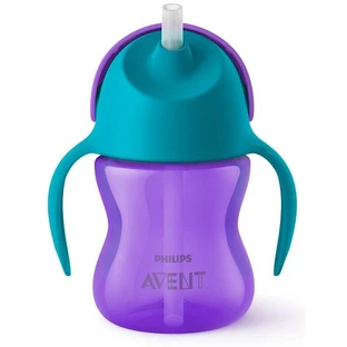 Philips Avent Vaso con pajita a partir de 9 meses con asas niña 200 ml