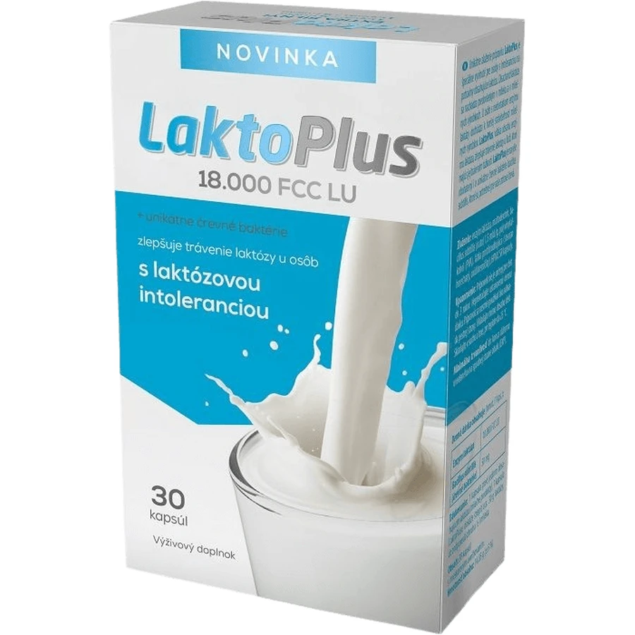 LaktoPlus 18.000 FCC LU voor mensen met lactose-intolerantie 30 capsules