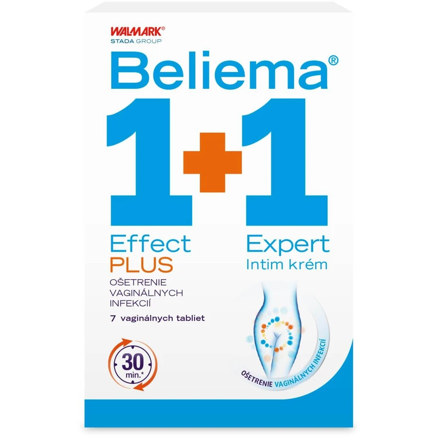 Beliema Effect PLUS 7 comprimés vaginaux + Intima Expert crème 30 ml
