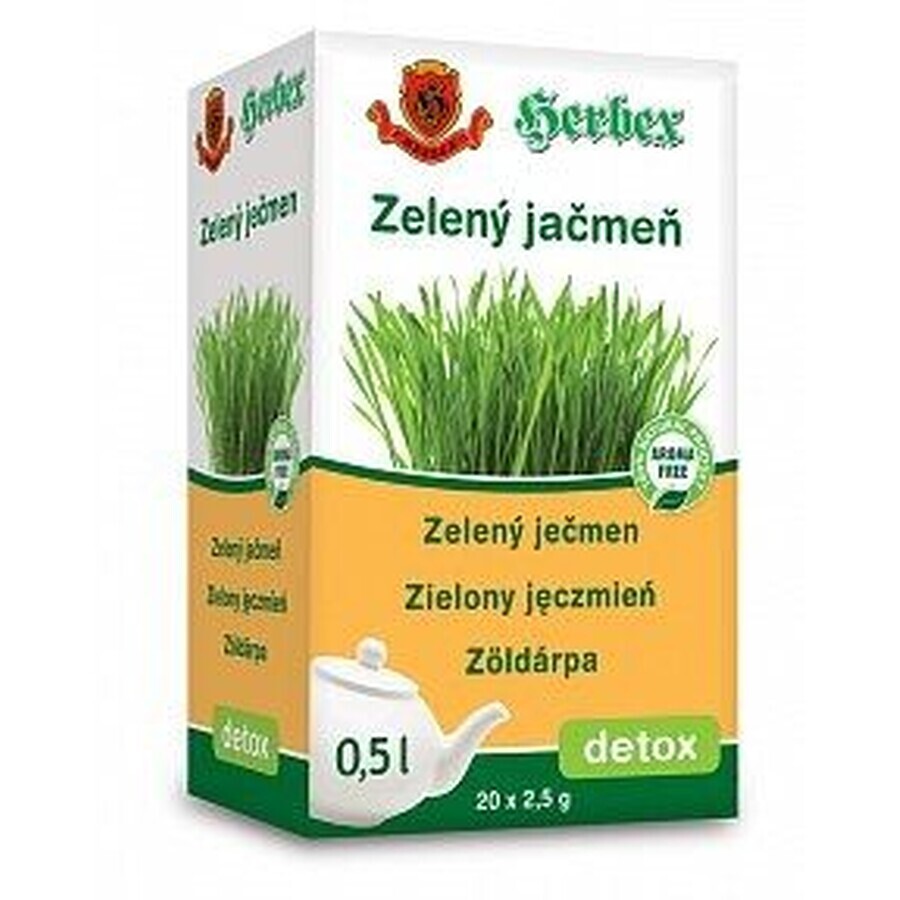 Herbex Infusión de Cebada Verde, 20 x 2,5 g