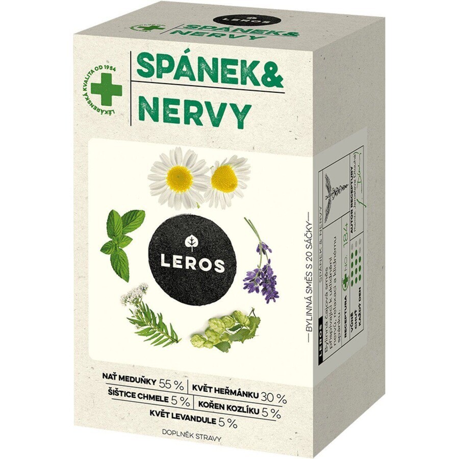 Thé Leros pour le sommeil et les nerfs 20 sachets