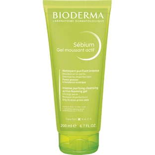 Bioderma Sébium Gel moussant actif gel limpiador para pieles grasas y acné 200 ml