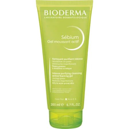 Bioderma Sébium Gel moussant actif gel limpiador para pieles grasas y acné 200 ml