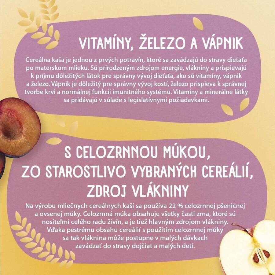 Sunar milk porridge with 8 cereals plum, apple 210 g
