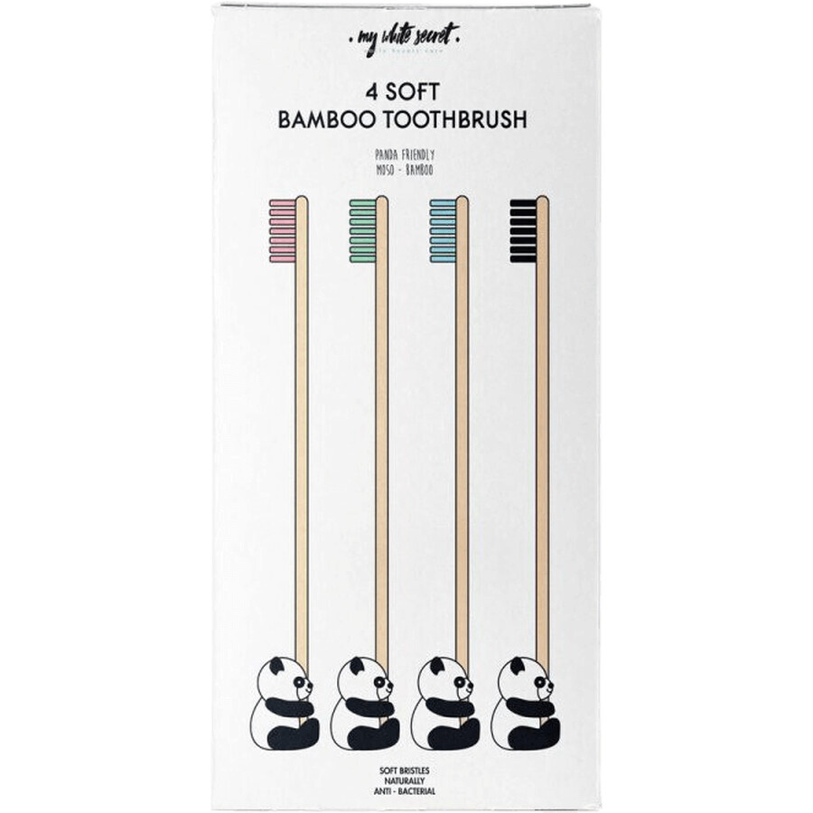 My White Secret Bamboo Toothbrush 4 pieces