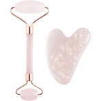 Palsar7 Guasha massage roll and plate, pink 2 pcs