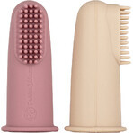 Petite&Mars Juego de cepillos dentales de silicona Rosa&Arena 0m+ 2 piezas Petite&Mars Juego de cepillos dentales de silicona Rosa&Arena 0m+ 2 piezas
