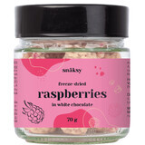 Snäksy Gefriergetrocknete Himbeeren in weißer Schokolade 70 g