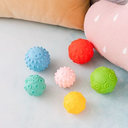 Pelotas sensoriales blandas para niños Canpol 6 uds.