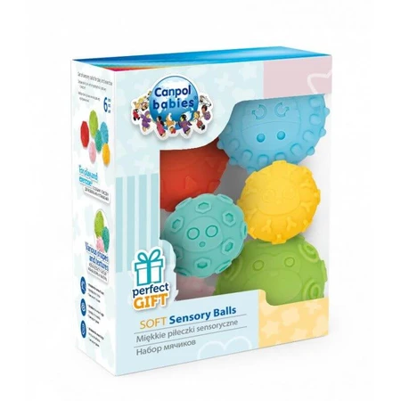 Pelotas sensoriales blandas para niños Canpol 6 uds.
