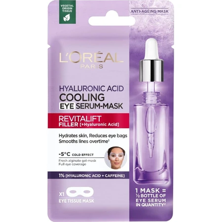 L'Oréal Paris Revitalift Filler Verkoelend Textiel Oogmasker 13 g