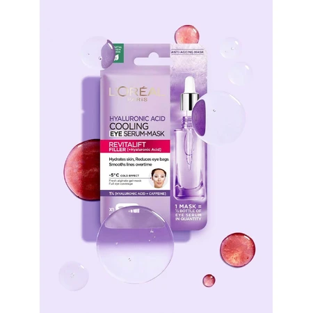 L'Oréal Paris Revitalift Filler Verkoelend Textiel Oogmasker 13 g