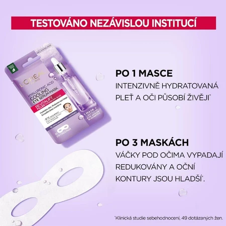 L'Oréal Paris Revitalift Filler Verkoelend Textiel Oogmasker 13 g