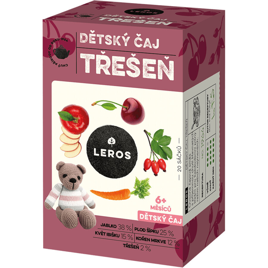 Leros Ceai de cireșe pentru copii, 20 x 2 g