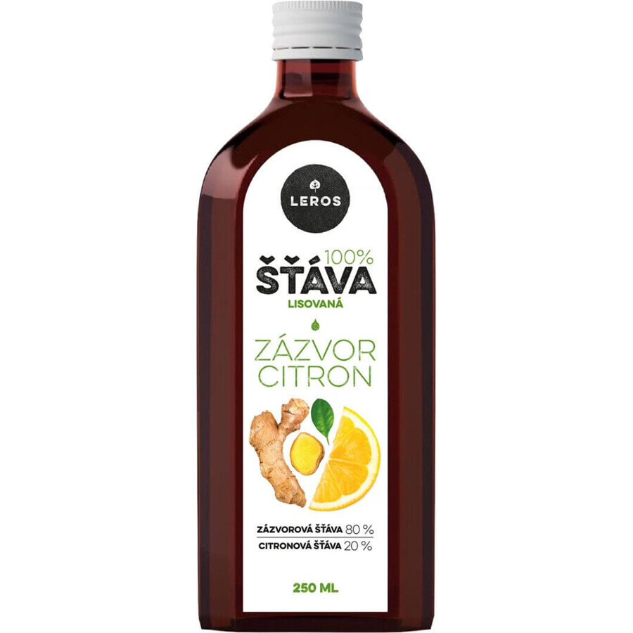 Leros Ginger juice avec du gingembre et du jus de citron 250 ml