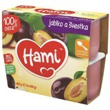 Hami 100% Fruit Snack Manzanas y ciruelas primera cucharada 4 x 100 g