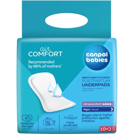 Almohadillas postparto para bebés Canpol - ultra absorbentes, 10 unid.