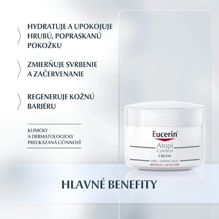 Eucerin AtopiControl Face and Body Cream for Dry Skin 75 ml